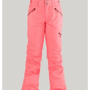Gsou Snow Rose Pink Thermal Warm Waterproof Windproof Women's Snow Pants